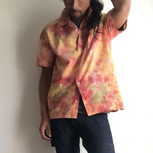 A HOPE HEMP ヘンプコットン半袖シャツ Tie-dye タイダイ染め