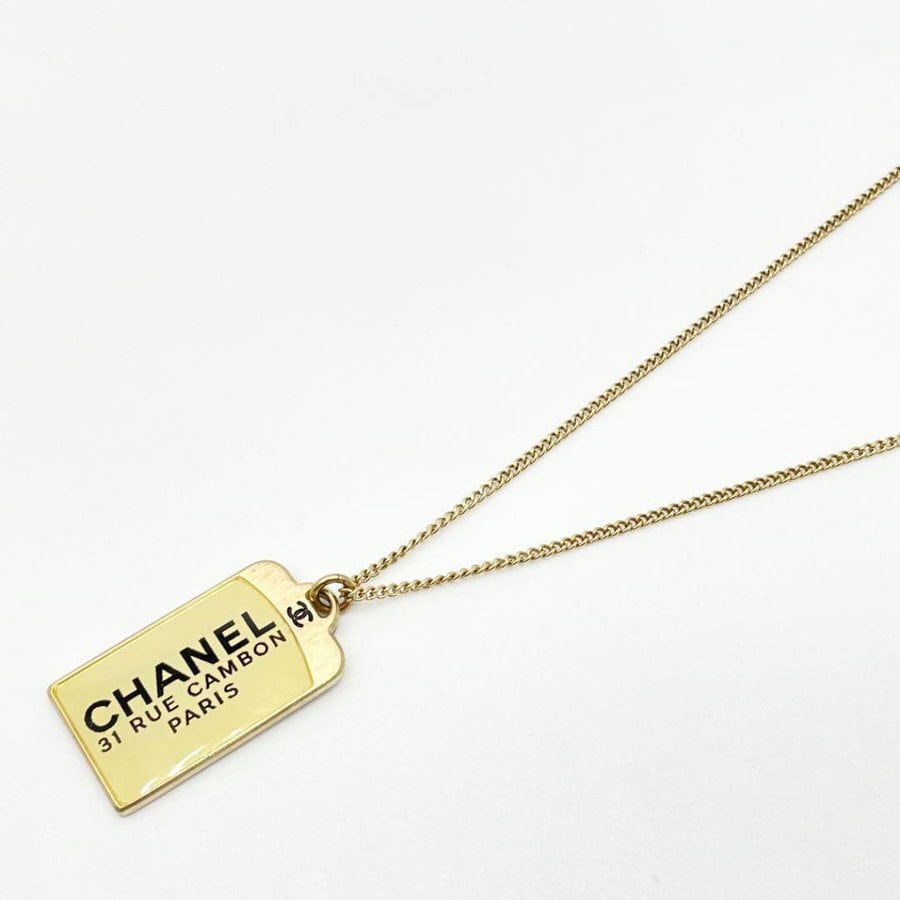 CHANEL シャネル ヴィンテージ ネックレストップ カンボン プレート-