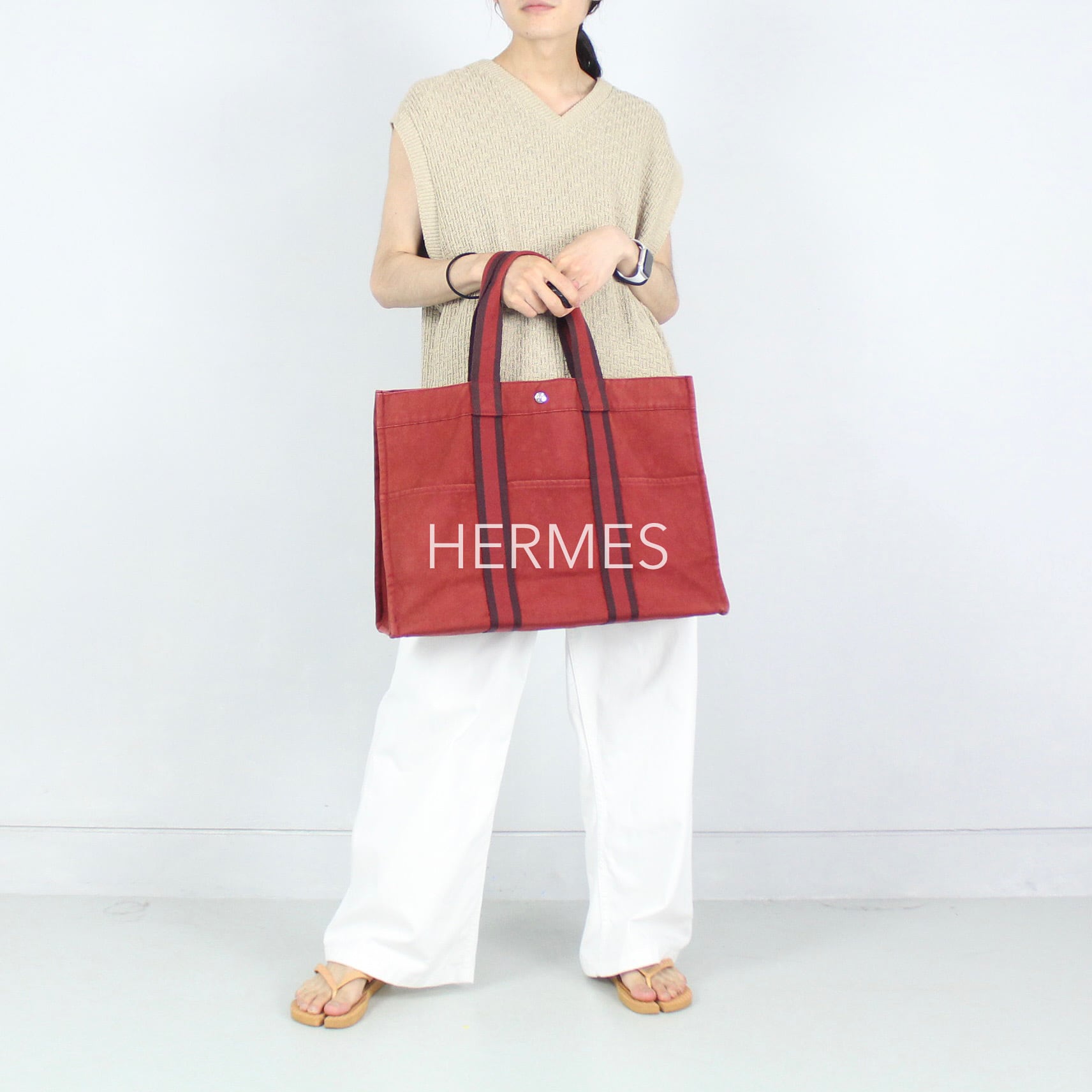 ✨未使用✨HERMES エルメス フールトゥ pm トートバッグ レッド-