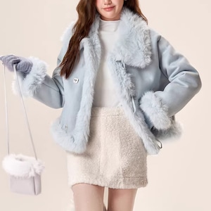 ファートリムループボタンショートコート ・72962 ファートリムループボタンショートコート ・72962