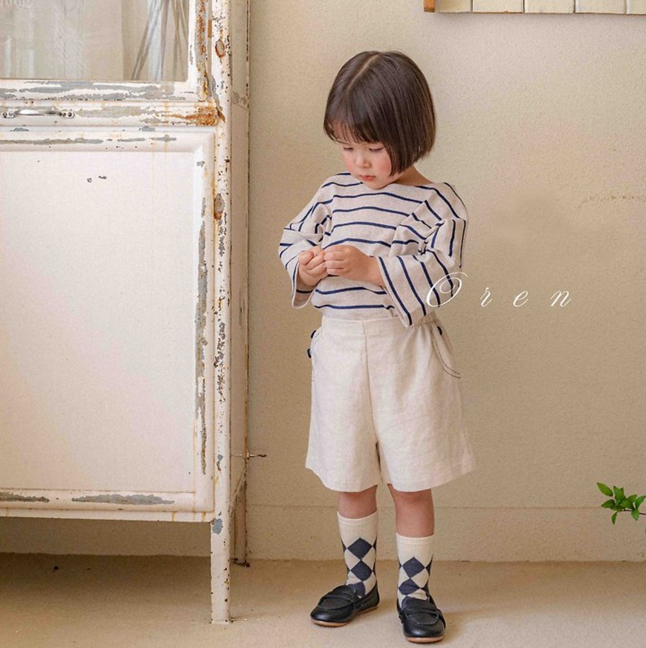 [Oren] Claire ST set Kids / [오렌] 클레어ST상하복키즈