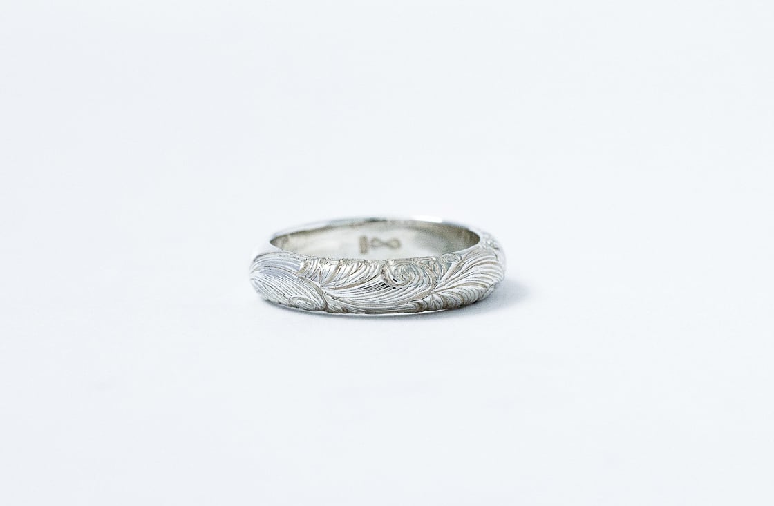 R-063 Arabesque half round ring (S)