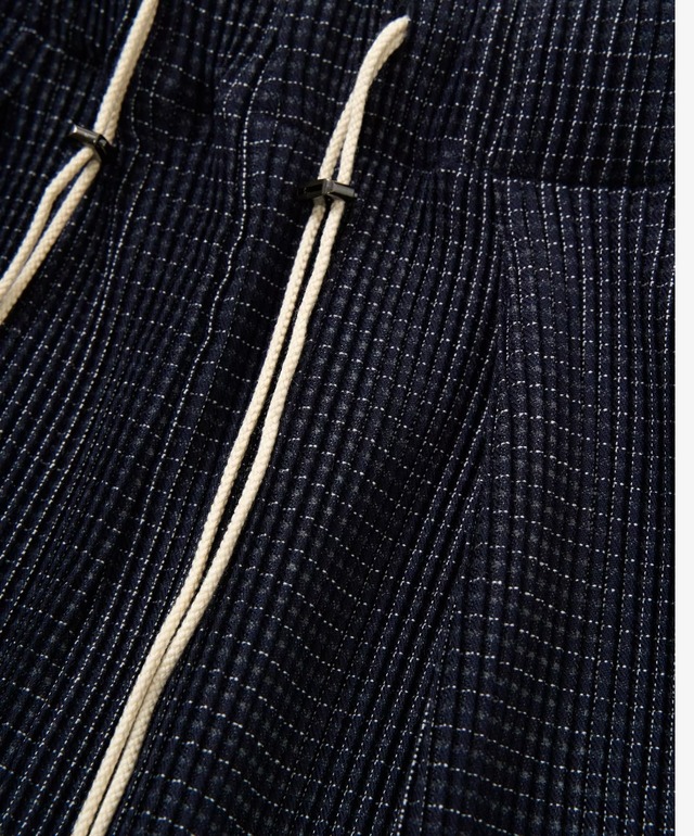 Sillage circular pleats pants deadstock watahiko tex sashiko