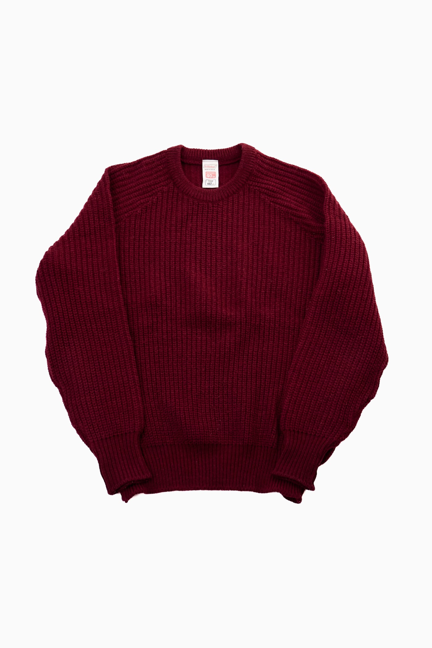 【〜80's】VINTAGE St Michael BULKY KNIT RED SWEATER