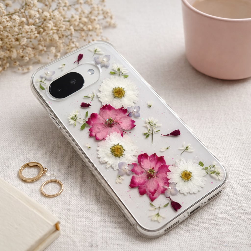 ほぼ全機種対応スマホケース】押し花スマホケース NO.504 押し花