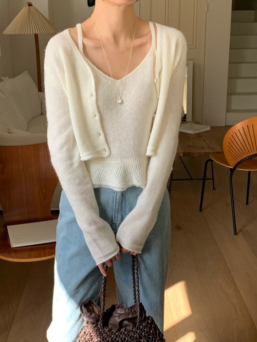 (予約) signature / Eddie cardigan set 3color