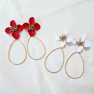 Flower hoop pierce［送料無料］/フラワーフープピアス