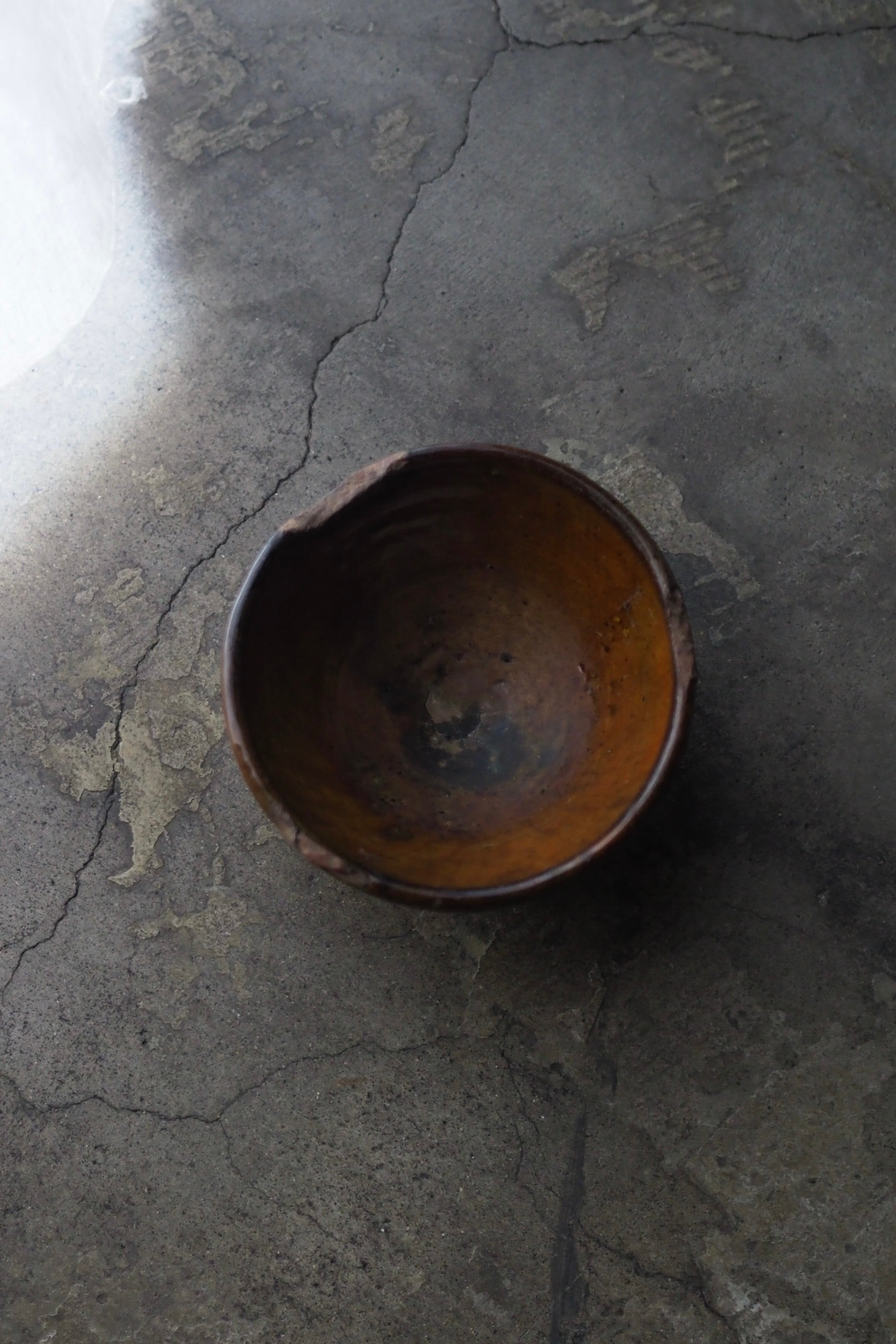 南仏の飴色陶器ボウル-antique pottery bowl | アンティーク