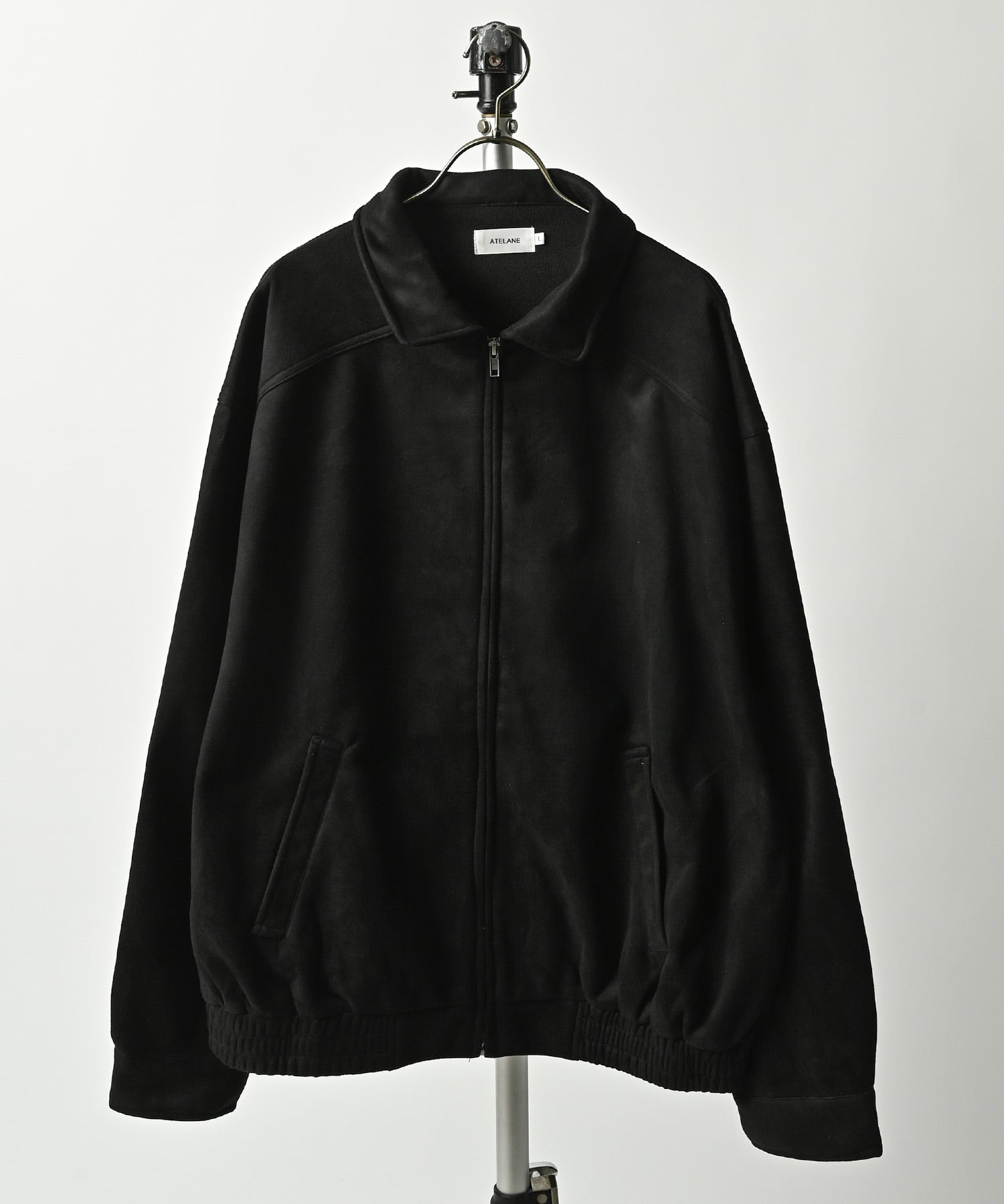 ATELANE Fleece-lined suede bomber jacket (BLK) 25A-23070