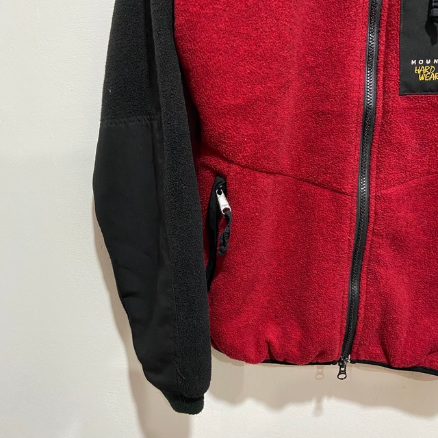 『送料無料』90s マウンテンハードウェア　フリースジャケット　切り替え　赤黒