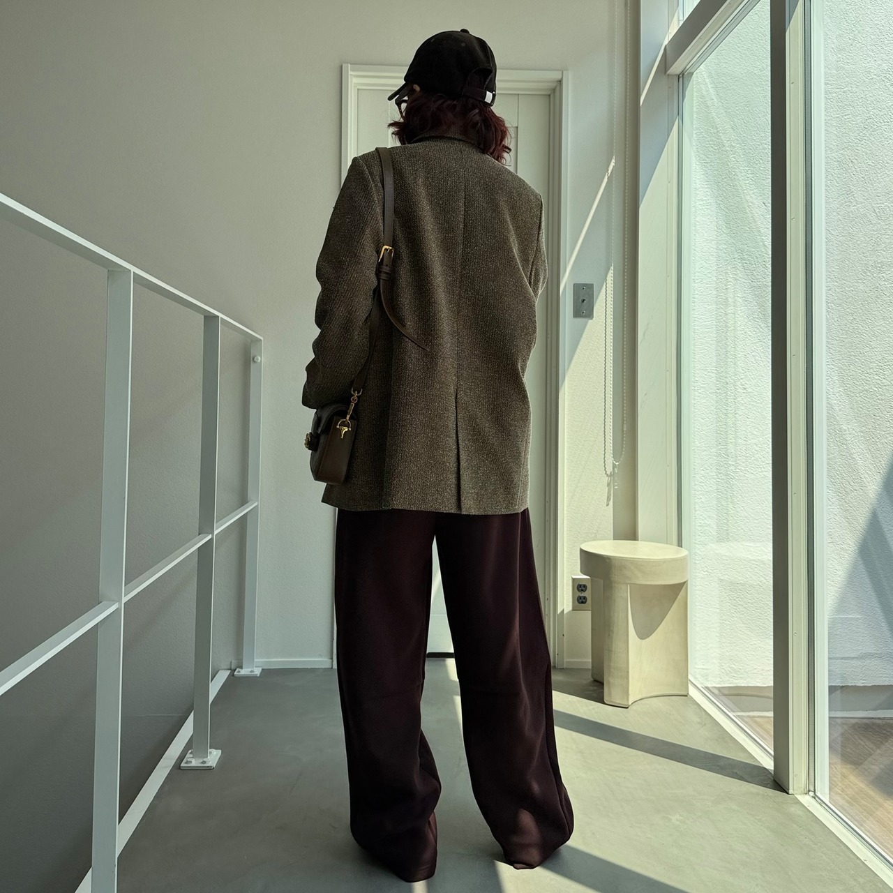 MIXカラーツイードオーバーテーラードJK/ブラウン