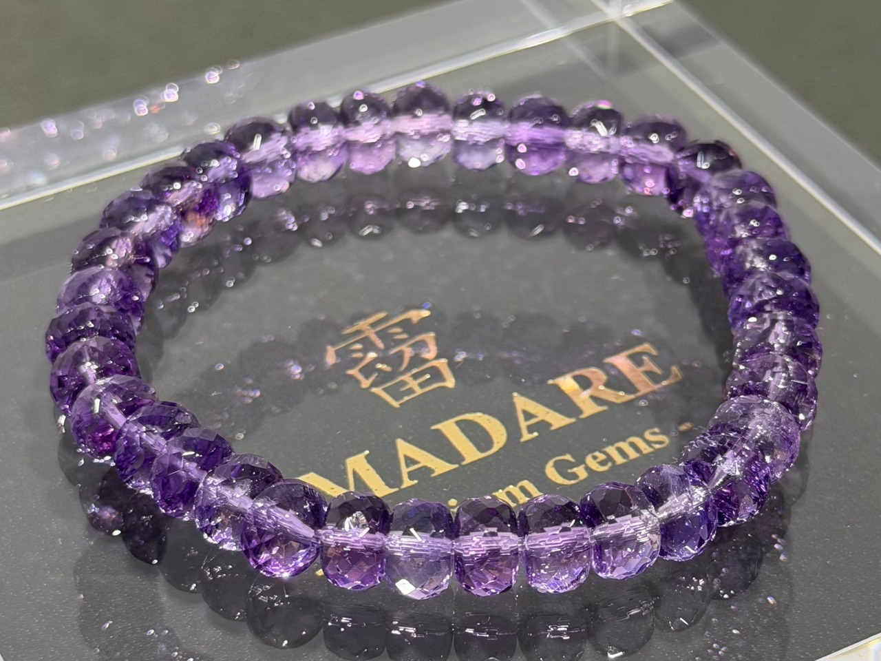 No.2316-1 カットアメジストブレスレット