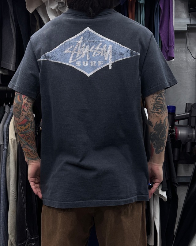 【Special!!】80’s~90’s old stussy surf Design Tee “黒タグ” “サーフ” “後付けタグ(他社ボディ)” 【高円寺本店】