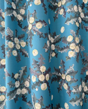 ✄ Textile Tanpopo turquoise blue 110㎝×50㎝〜