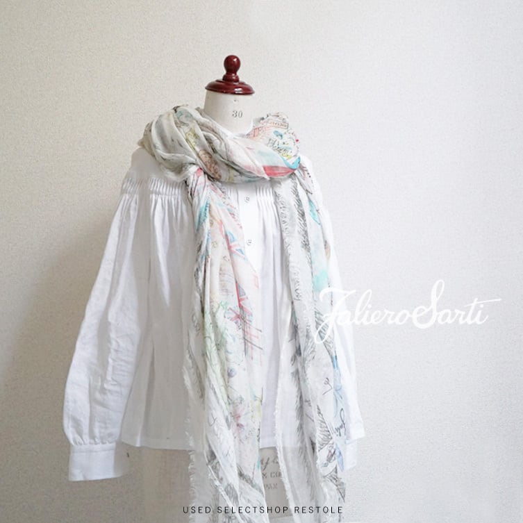 ファリエロサルティ（Faliero Sarti）街並み柄 ストール | kashimiya