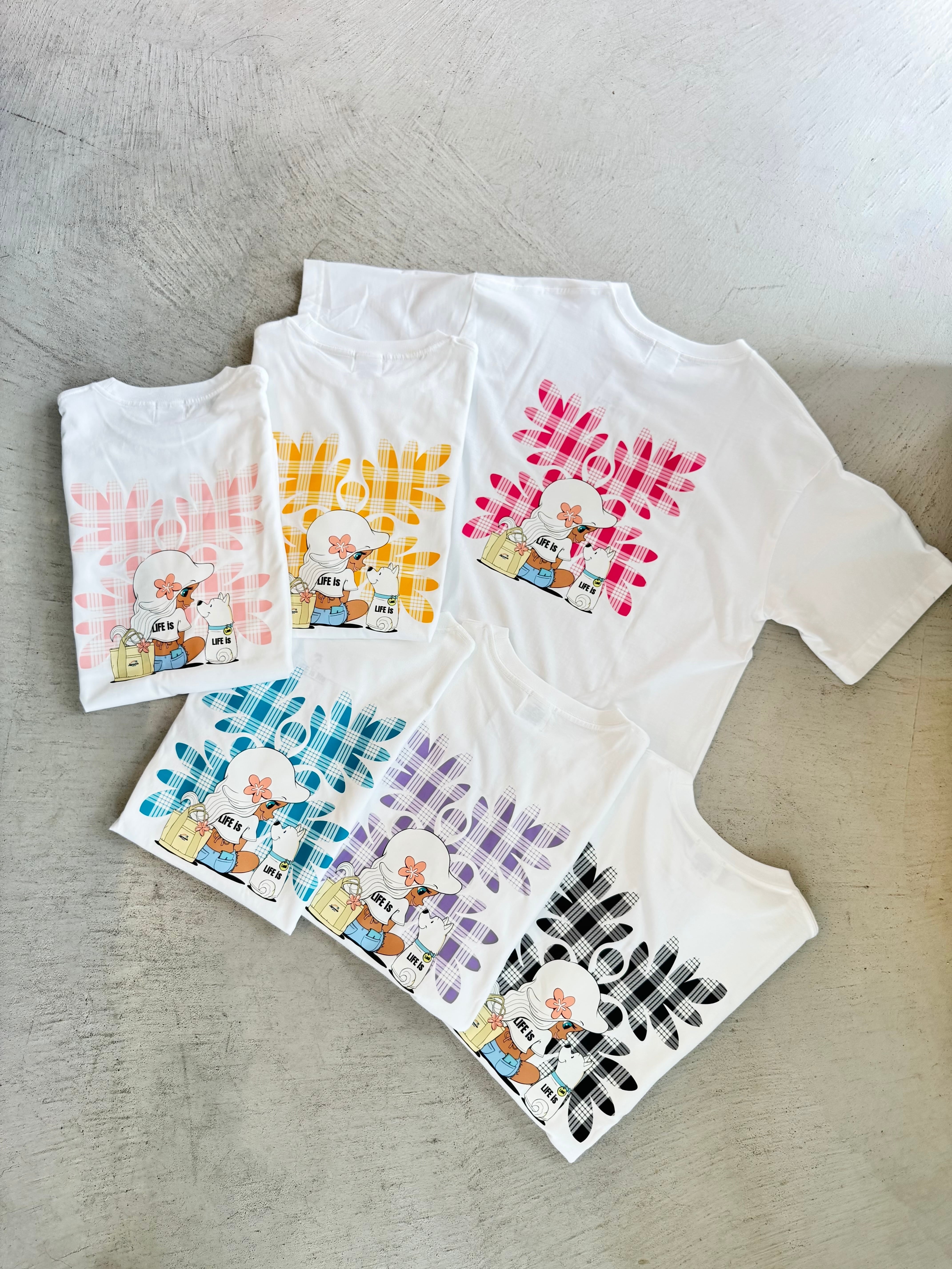 【mapuaコラボ】パラカチェック ラウアエTシャツ ¥6,990+tax
