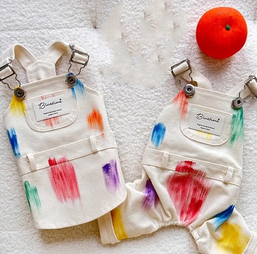 《即納》2101851　ペイントオーバーオール（XS～XL）