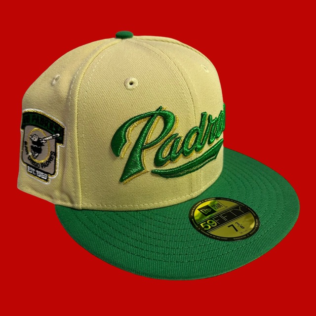 San Diego Padres Est.1969 New Era 59Fifty Fitted / Vegas Gold,Green (Gray Brim)