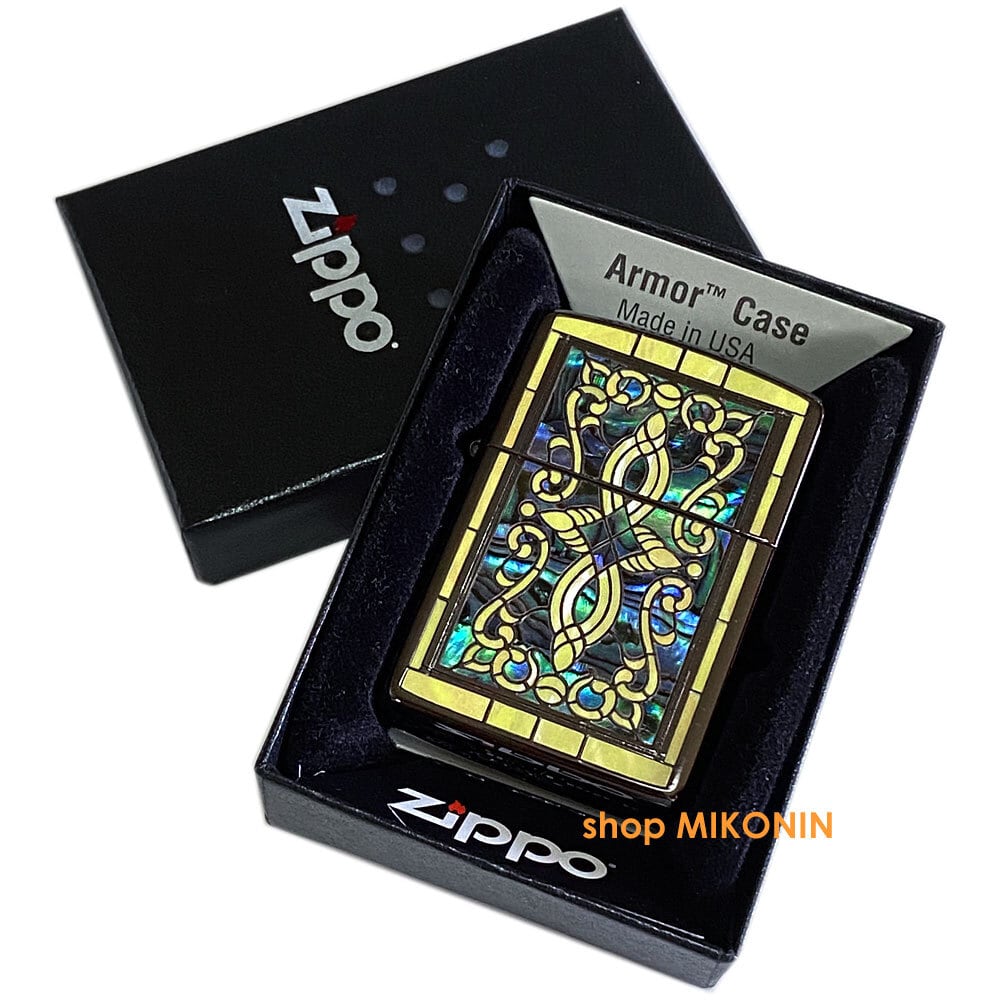 ZIPPO アーマー ブラックアラベスク 両面 BK ジッポー ライター