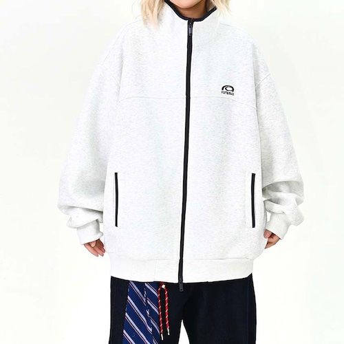 スタンドネックミニロゴジップスウェット 2col   R01491