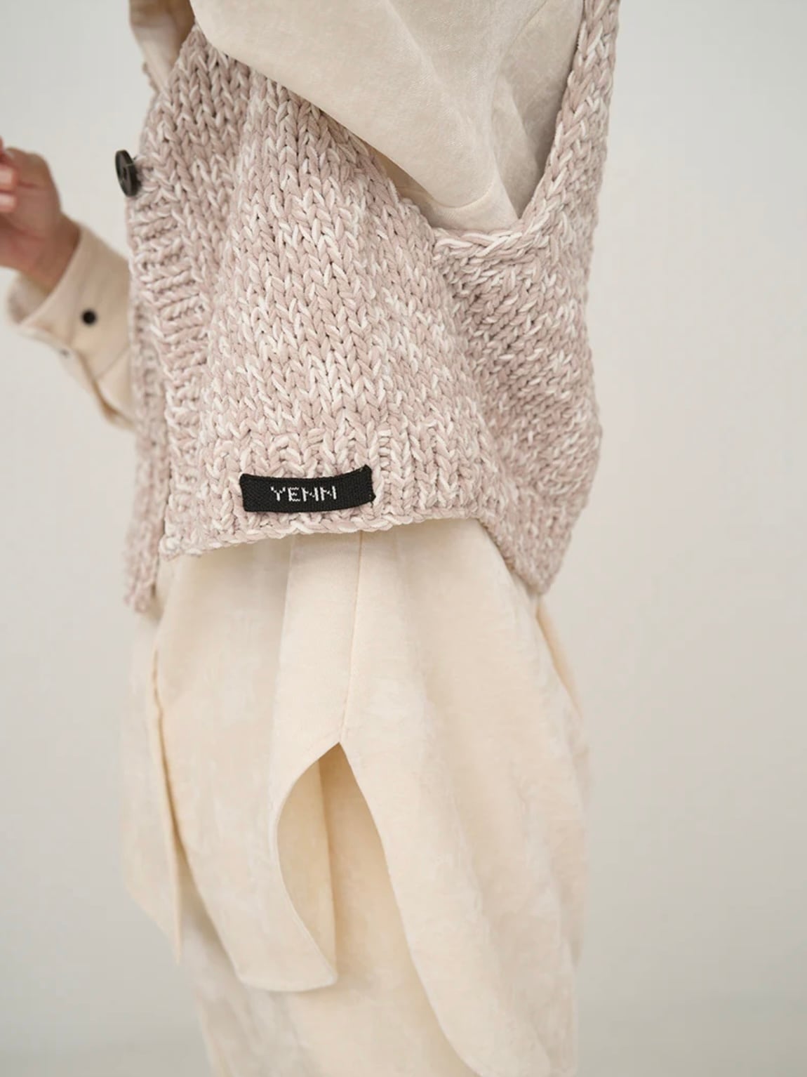 SALE】 YENN(イエン)MIX HAND KNIT VEST ミックスハンドニットベスト