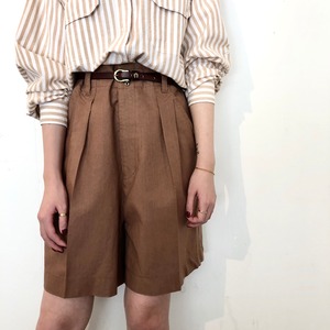Vintage Tuck Shorts / ブラウンタックショートパンツ