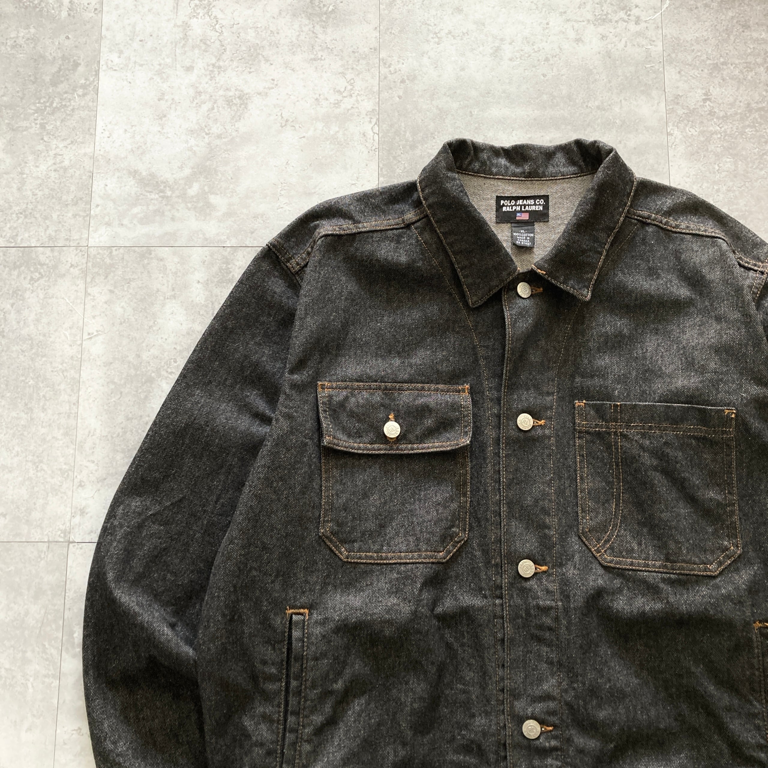 Polo Ralph Lauren ラルフローレン ブラックデニムジャケット 80s 80