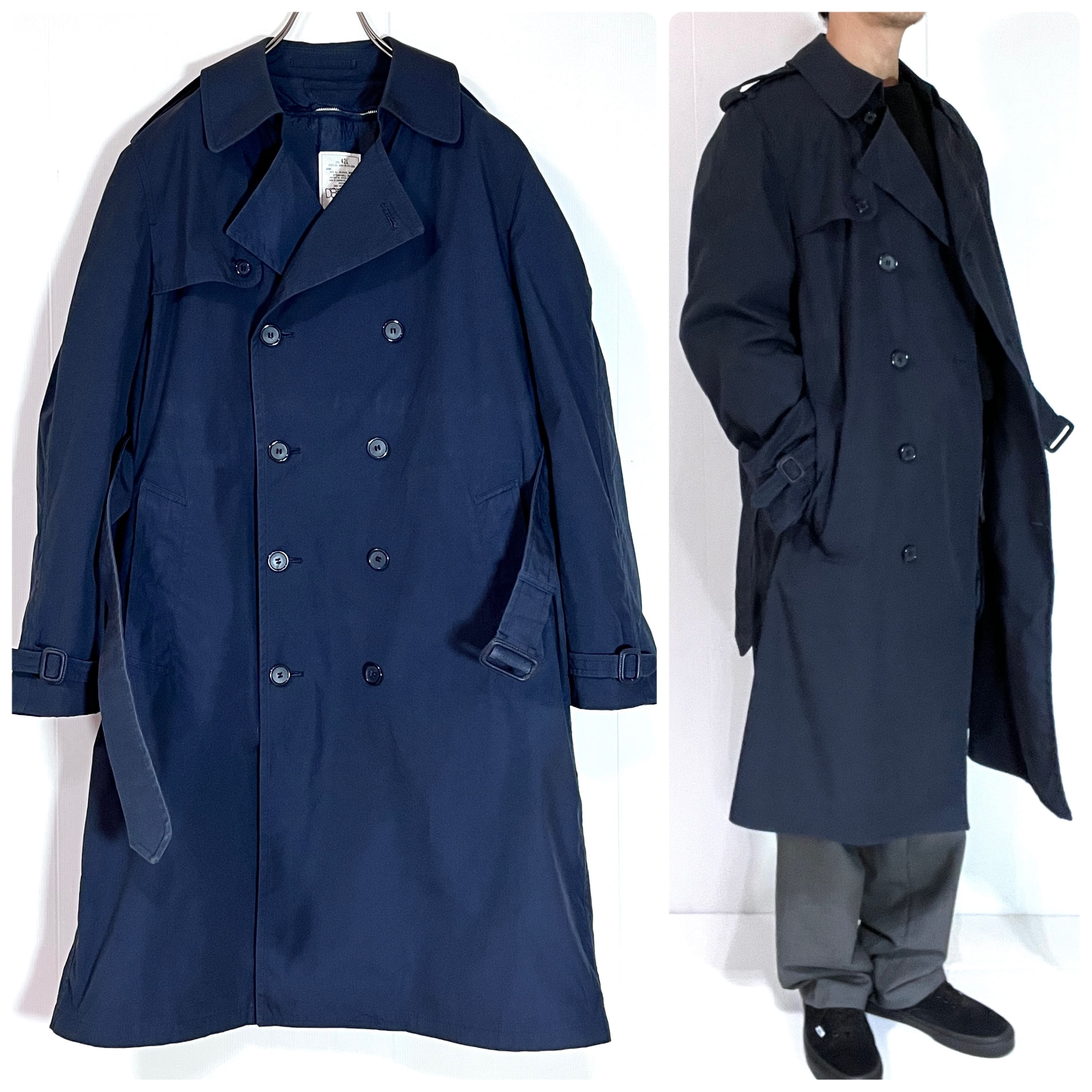 80年代 カナダ製 Aquascutum アクアスキュータム ブラック トレンチ