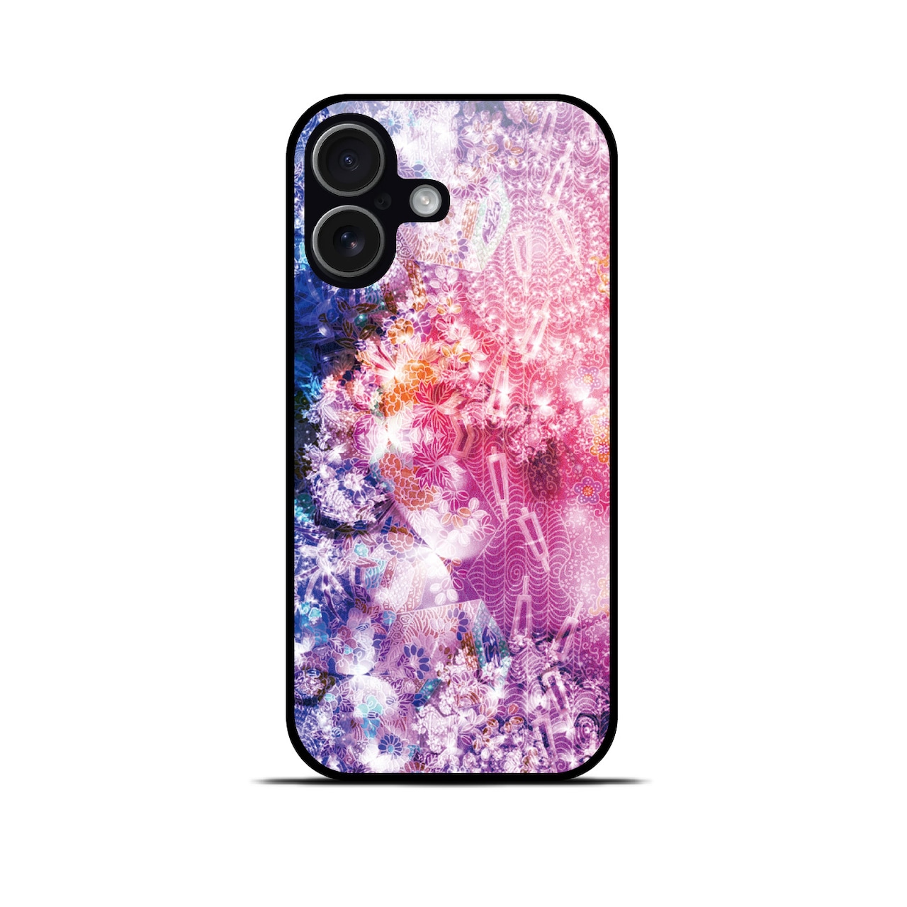 彩・胡蝶 - 和風 角丸型 強化ガラスiPhoneケース【Re:design】