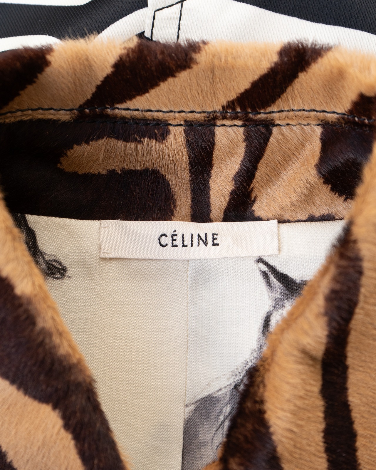 〈CÉLINE by phoebe philo〉Zebra print coat