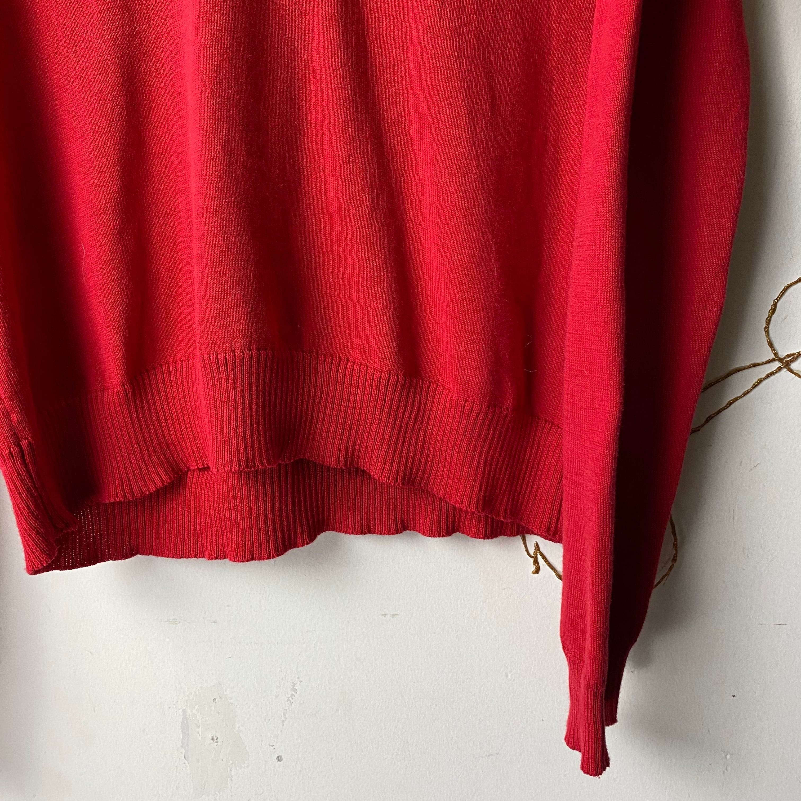 MAISON MARTIN MARGIELA neck cutting design V-neck sweater | NOIR