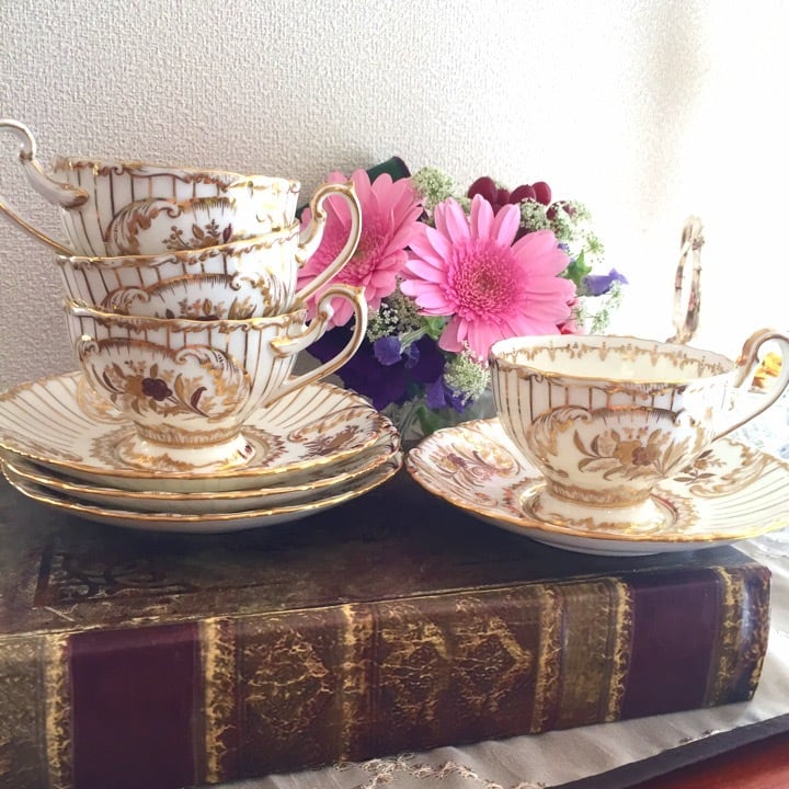 アンティーク ロイヤル・コールドン 素晴らしい カップ＆ソーサー e3fe02467821ee68a41213a1a53479