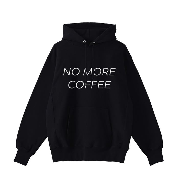 NO MORE COFFEE ロゴパーカー(ブラック)
