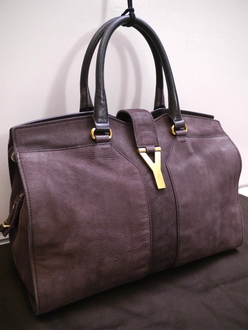 定番◆YvesSaintLaurent サンローラン クラシック カバスシック A4対応 ビジネス可 レザー トート バッグ 茶◆ 時代を超えて愛される定番♪