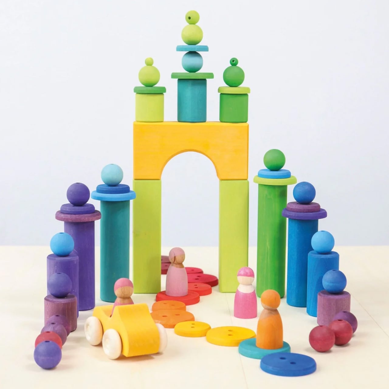 GRIMM'S/グリムス社 木製カラービーズ 180個 GRIMM'S/グリムス社 木製カラービーズ 180個 Grimm'sグリムス