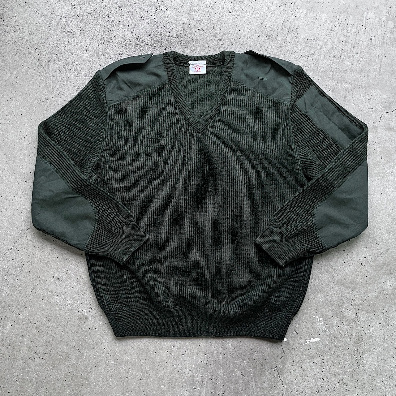 00年代 フランス軍 SAINT JAMES製 コマンドセーター Vネック ユーロ 