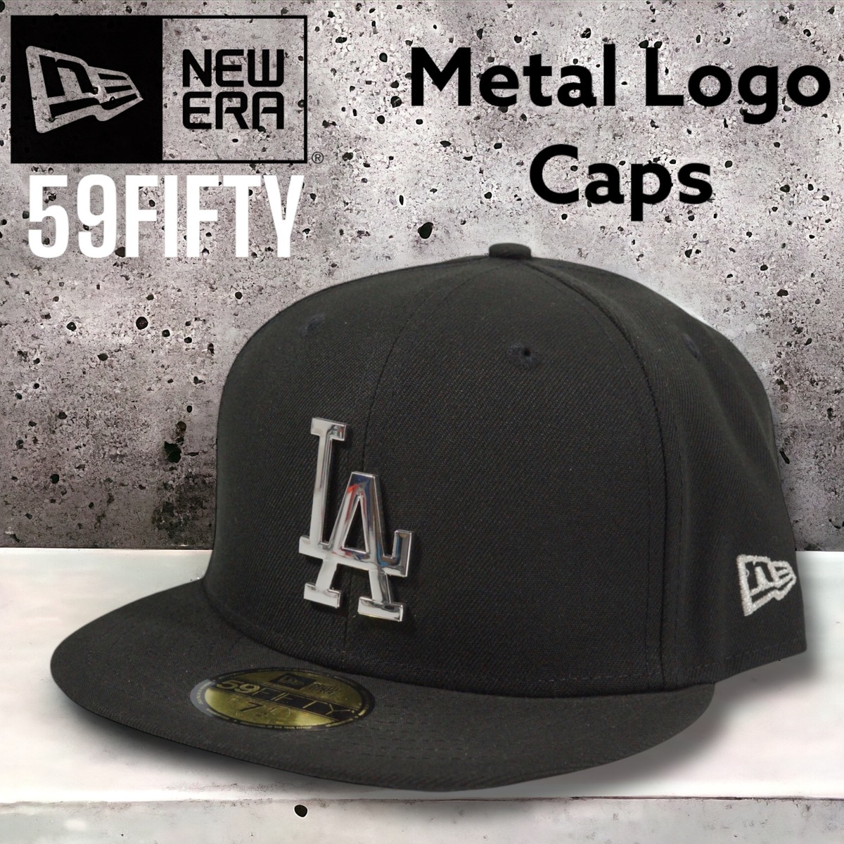 ◇日本未発売◇NEW ERA Los Angeles Dodgers Metal Logo Cap 59Fifty 
