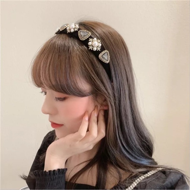 パールアクセサリーカチューシャ