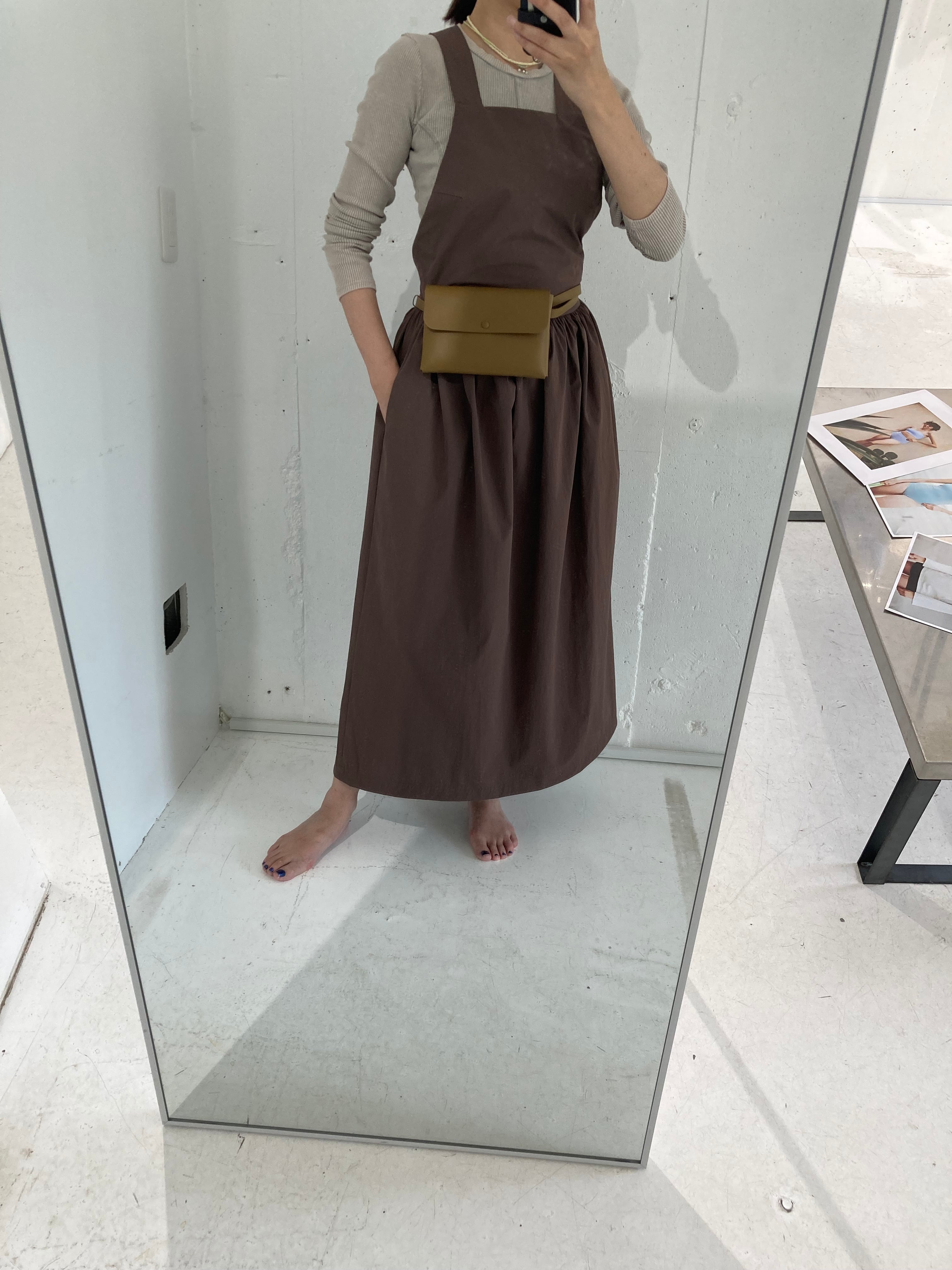 Eco fabric APRON DRESS (brown) | Corally swim