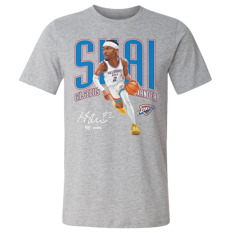 NBA】SGA オクラホマシティ サンダー バスケットボール Caricature T