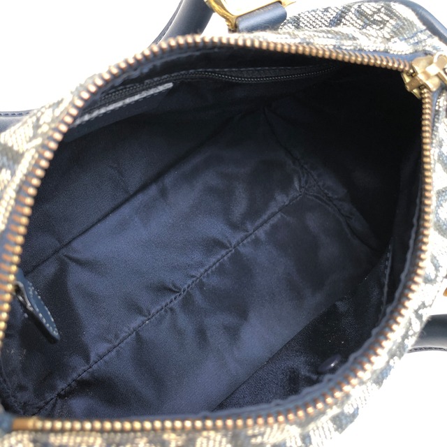 Christian Dior クリスチャン ディオール トロッター ハンドバッグ ネイビー D金具 ミニボストン vintage ヴィンテージ オールド 7tzxcb