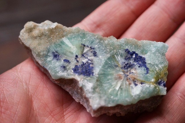 ブルーアラゴナイト / アズライト　Aragonite with Azurite ④