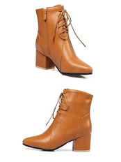 【0301】Lace Up Short Boots Shoes