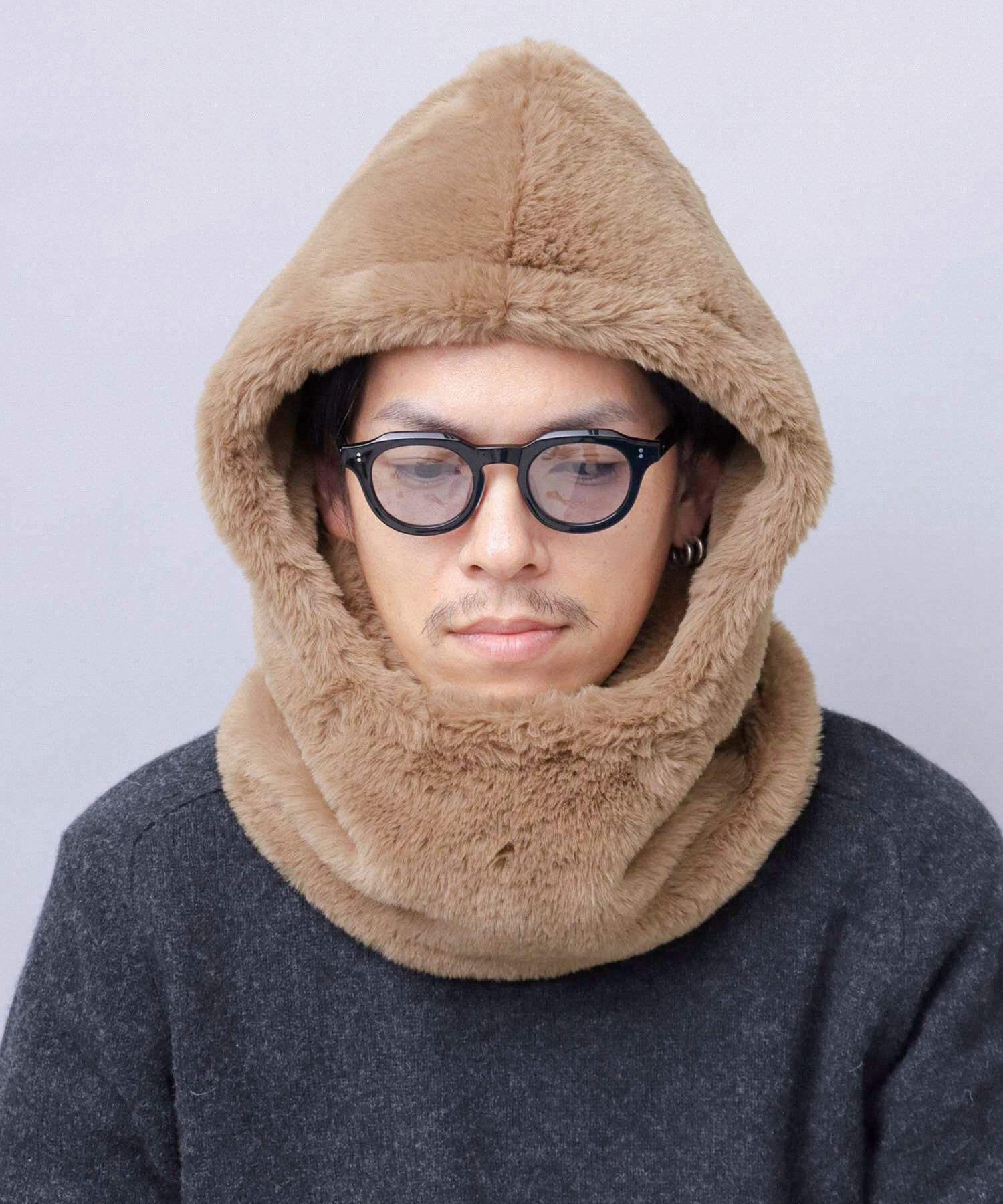 HDT-084 フェイクファー ビッグシルエット フーディー / ビッグフード