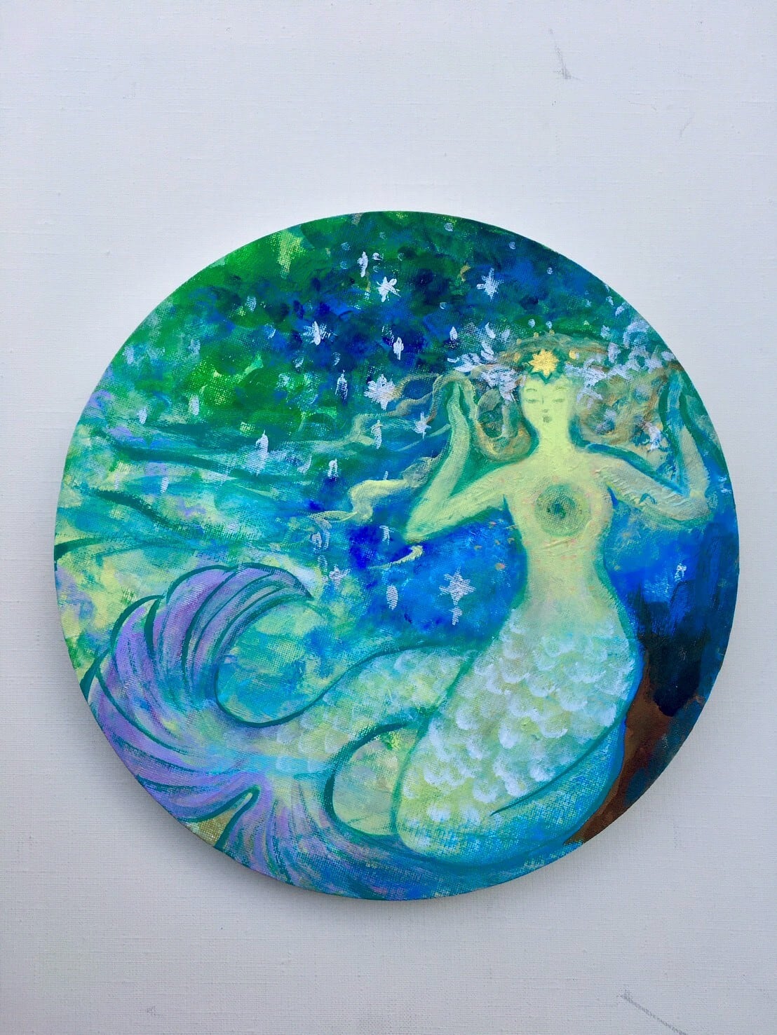 青山京古クリスタル女神の絵