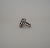 Karen silver , flat dot ring