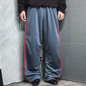 adidas side zip wide track pants gray