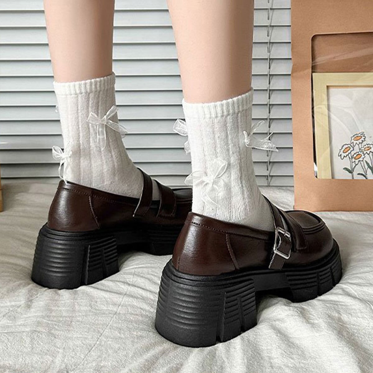 厚底 ローファー ダブルベルト レディース 韓国 PUレザー 通勤 通学 学生 大人 きれいめ シンプル ガーリー シューズ 靴 トラックソール ラウンドトゥ 大人可愛い 大人女子