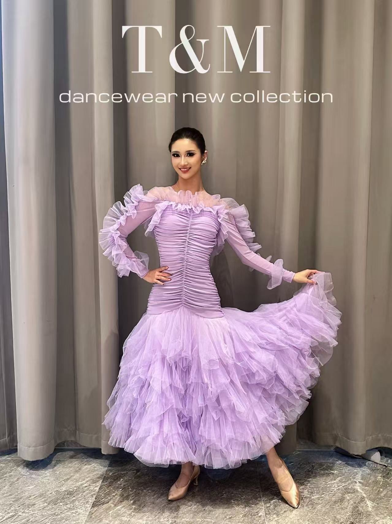 T＆M紫ワンピース | 社交ダンスウェアSTUNNINGDANCEWEAR