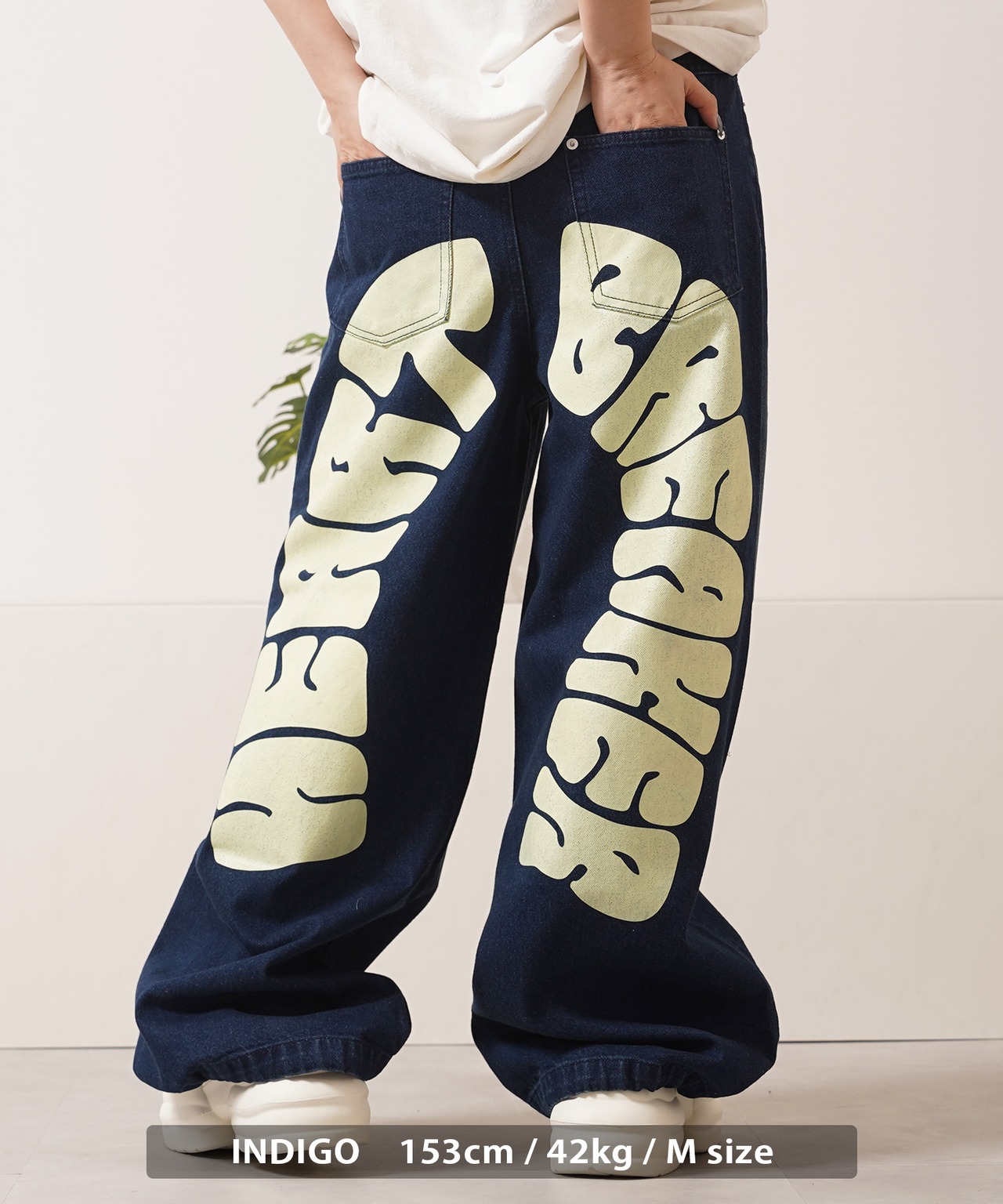 ◆11.5oz バックアーチロゴ ワイドデニムパンツ◆ng-88225